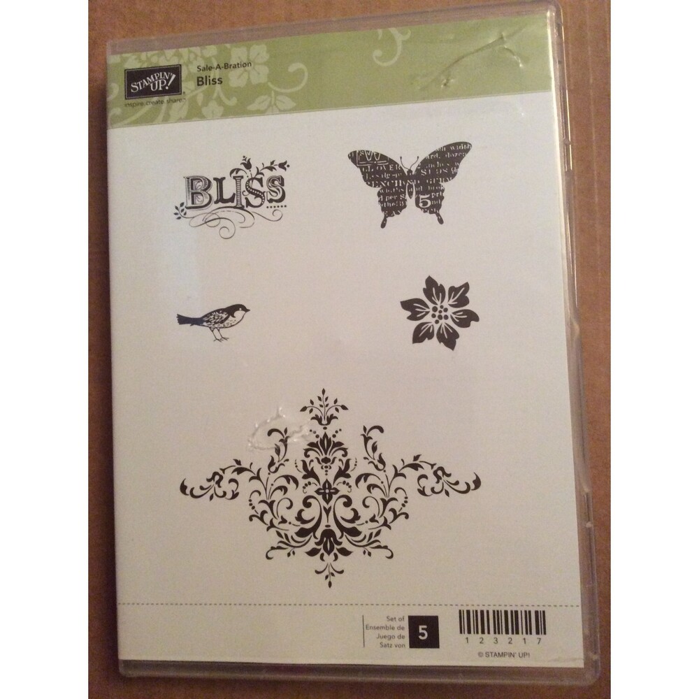 INVENTORY REDUCTION SALE. Stampin Up Bliss Stamp Set of 5 B30